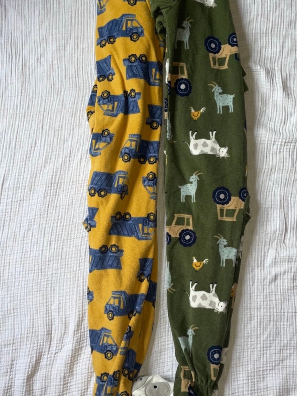 Carter's Yellow Truck & Green Farm Footed One-Piece